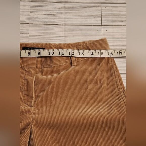 Theory Corduroy Wide Legs Cropped Tan Pants Size 6 - Picture 9 of 11